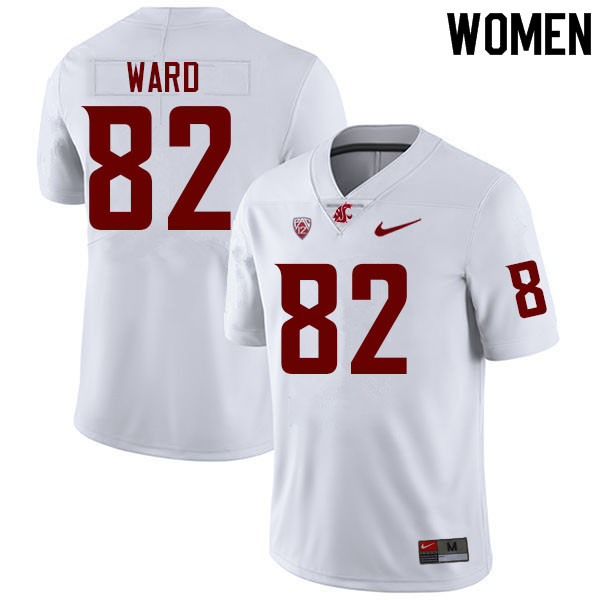 Women #82 Travis Ward Washington State Cougars College Football Jerseys Sale-White